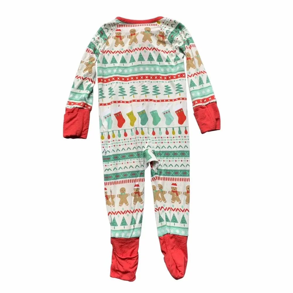 Little Sleepies Fair Isle Christmas Bamboo Zippy